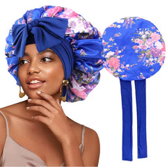 Bonnet en satin floral