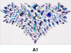 Stickers en strass pour la poitrine