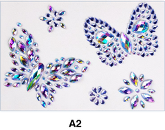 Stickers en strass pour la poitrine