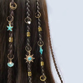 Bijoux pour cheveux bleu (45 pc)