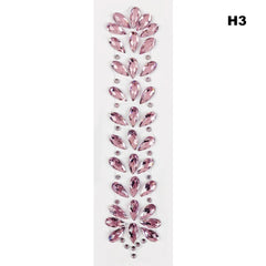 Stickers en strass pour les cheveux