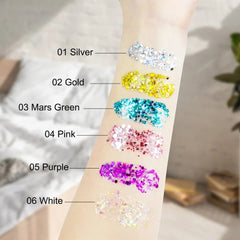 Gel pailleté pour le corps et les cheveux