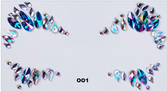 Stickers en strass pour le visage