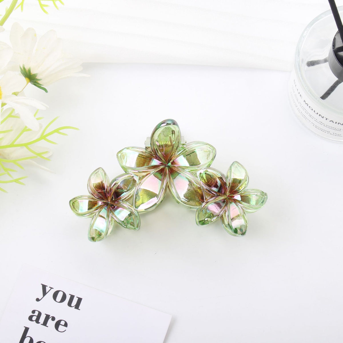 Grande pince à cheveux Tipanier Transparent