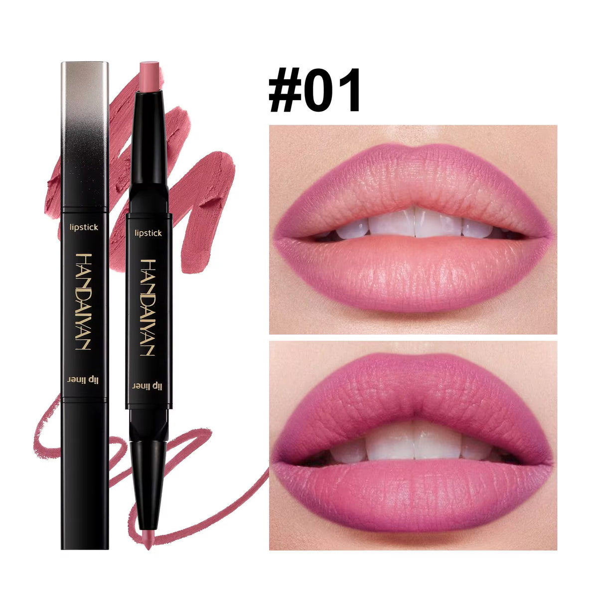 Rouge à lèvres & crayon contour 2 en 1