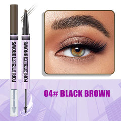 Crayon à Sourcils 2-en-1 Effet Poil & Gel Fixateur