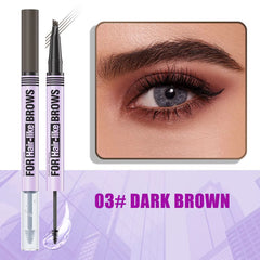 Crayon à Sourcils 2-en-1 Effet Poil & Gel Fixateur