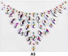 Stickers en strass pour la poitrine