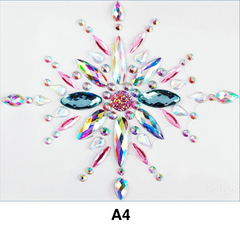 Stickers en strass pour la poitrine