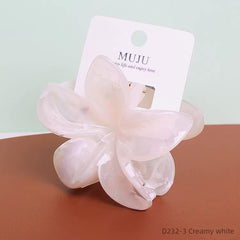 Petite pince à cheveux tipanier marbé transparent