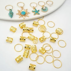 Bijoux pour cheveux bleu (45 pc)