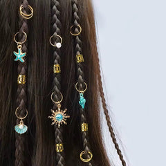 Bijoux pour cheveux bleu (45 pc)