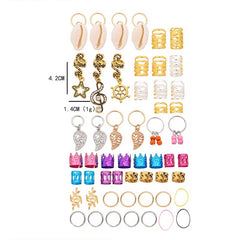 Kit complet de bijoux pour cheveux (52 pc)