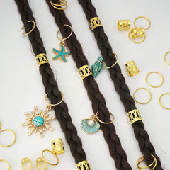 Bijoux pour cheveux bleu (45 pc)