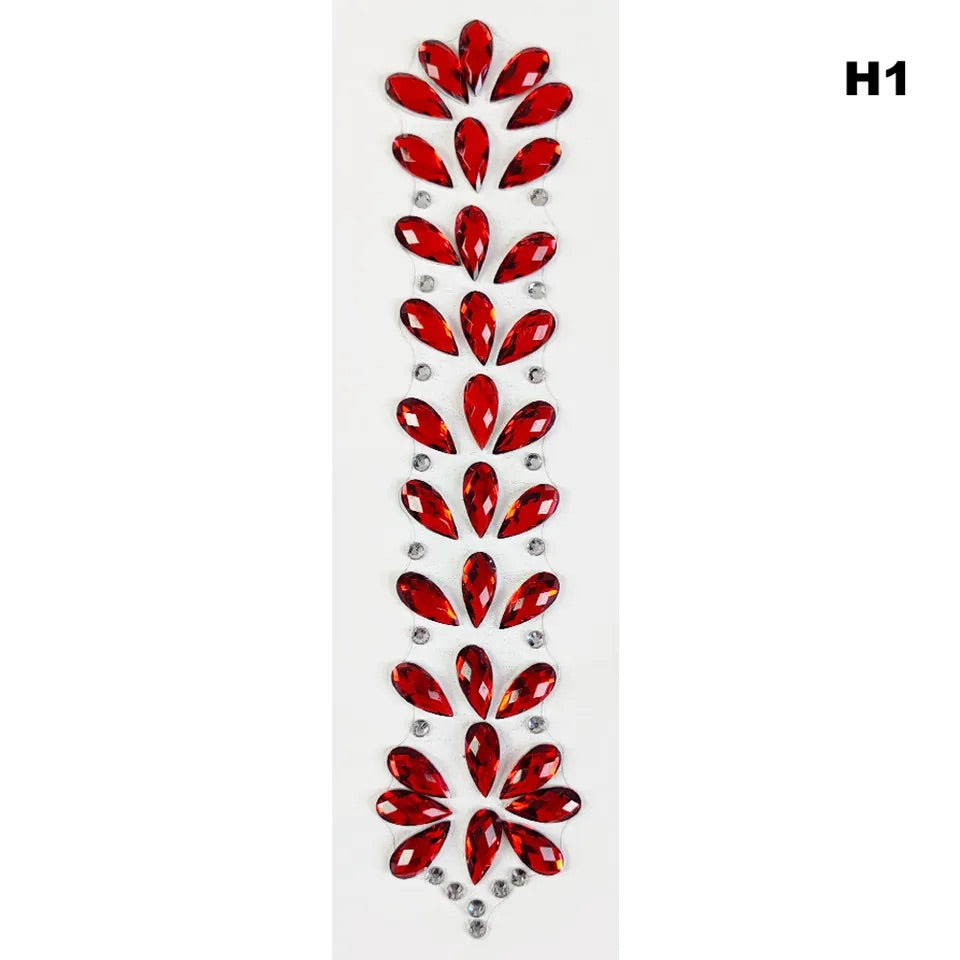 Stickers en strass pour les cheveux