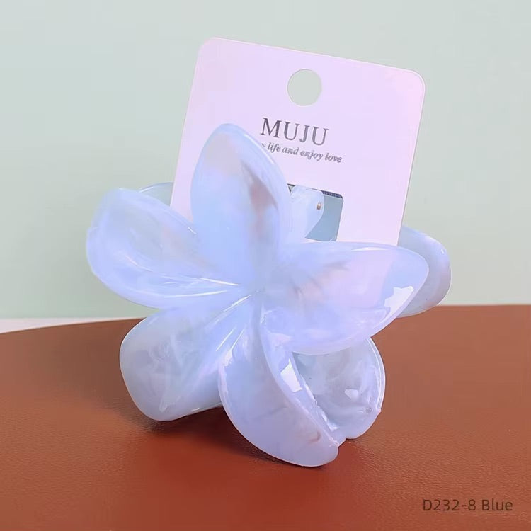 Petite pince à cheveux tipanier marbé transparent