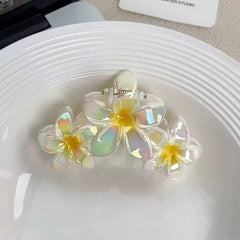 Grande pince à cheveux tipanier NACRÉ